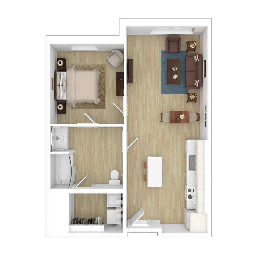 Floor Plan - One Bedroom