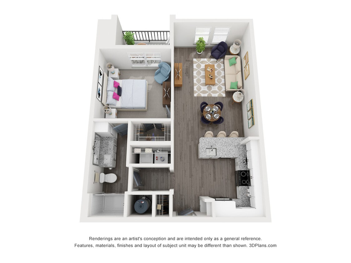 A2 | 1x1 | 790 sf - A2