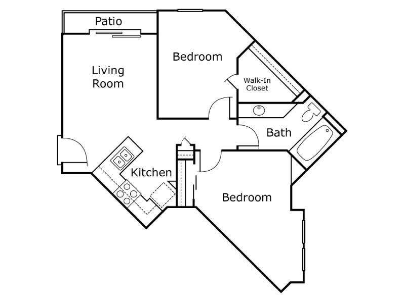 Floor Plan - 2x1-766