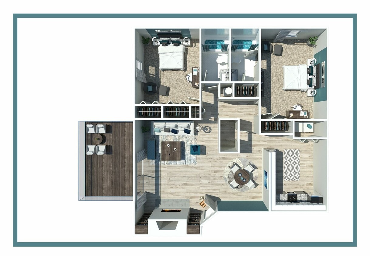 2 Bedroom 2 Bath 1204 - 2 Bedroom 2 Bathroom