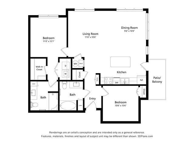 Floor Plan - Two Bedroom - B5