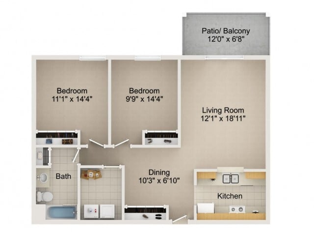 2 Bed - E
