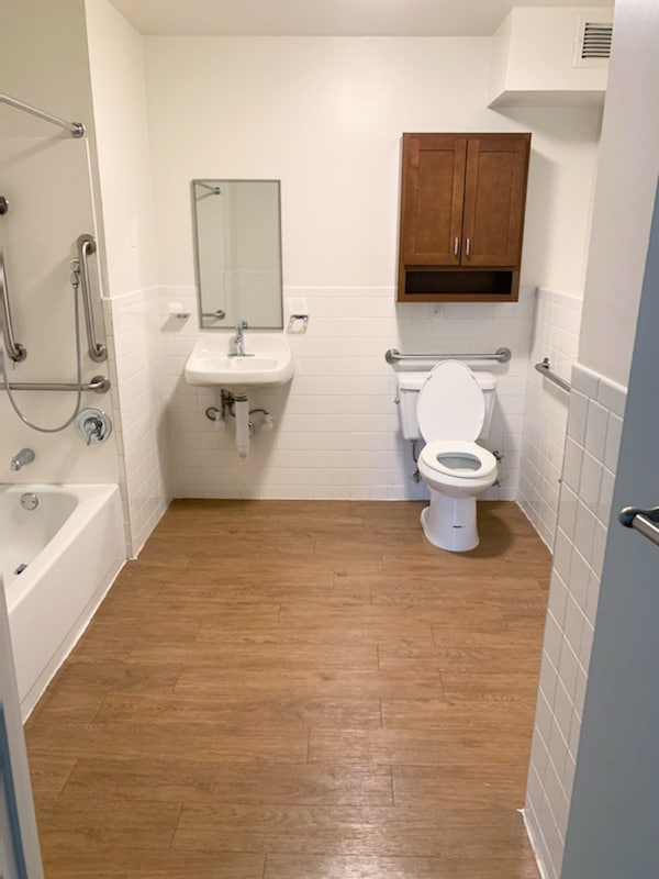 Unit Bathroom - South Village I Apartments