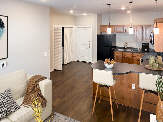 Kitchen & Living Room - The Residence at Overlook Ridge Apartments