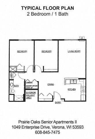 Floor Plan - 2 Bedroom-1 Bath A