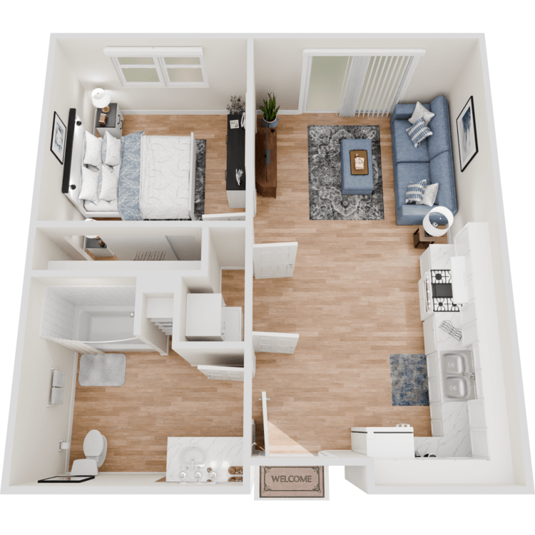 A1_Overhead_422701.png - 1 Bedroom
