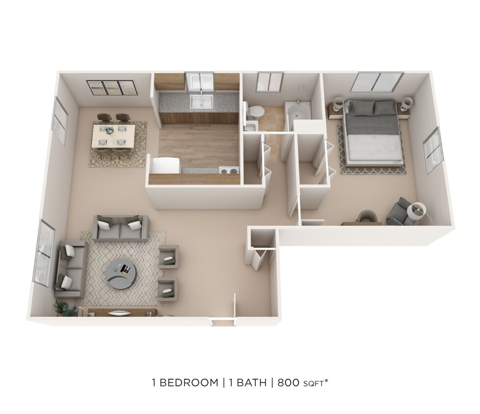 Floor Plan - One Bedroom