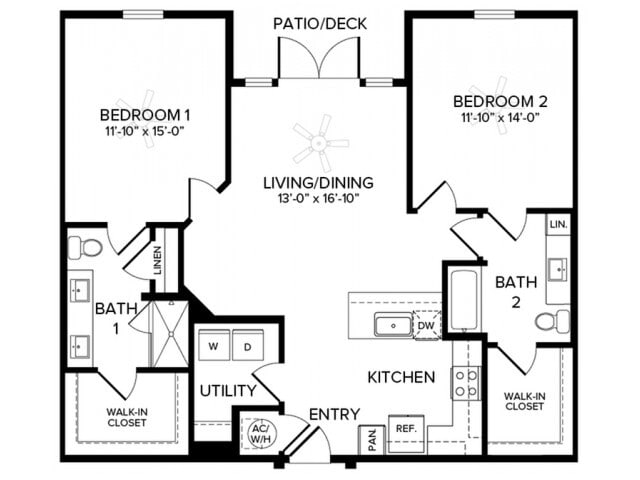 B4 ALT 2 bed 2 bath 1154 square feet - B4 ALT