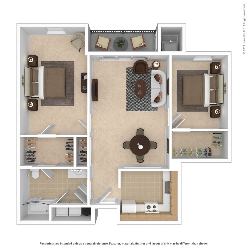 Floor Plan - 2 Bedroom Craftsman One Bath