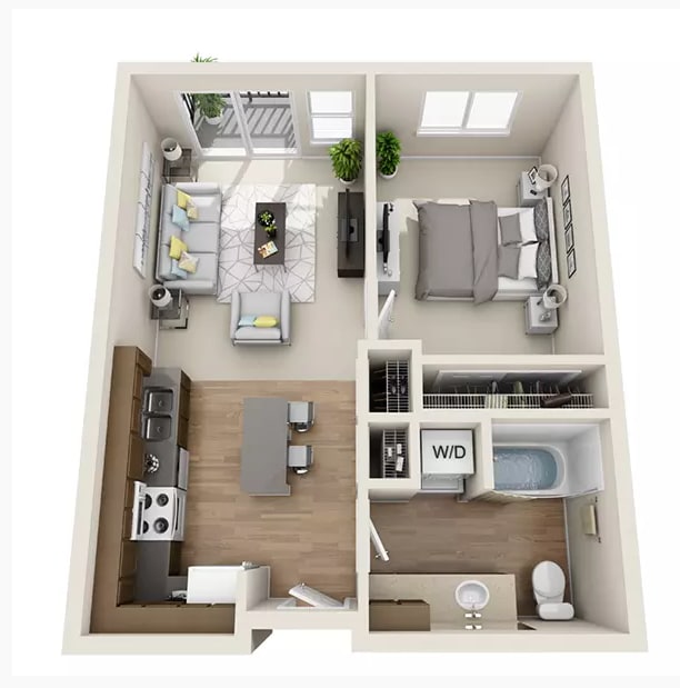 Floor Plan - 1x1 - B1