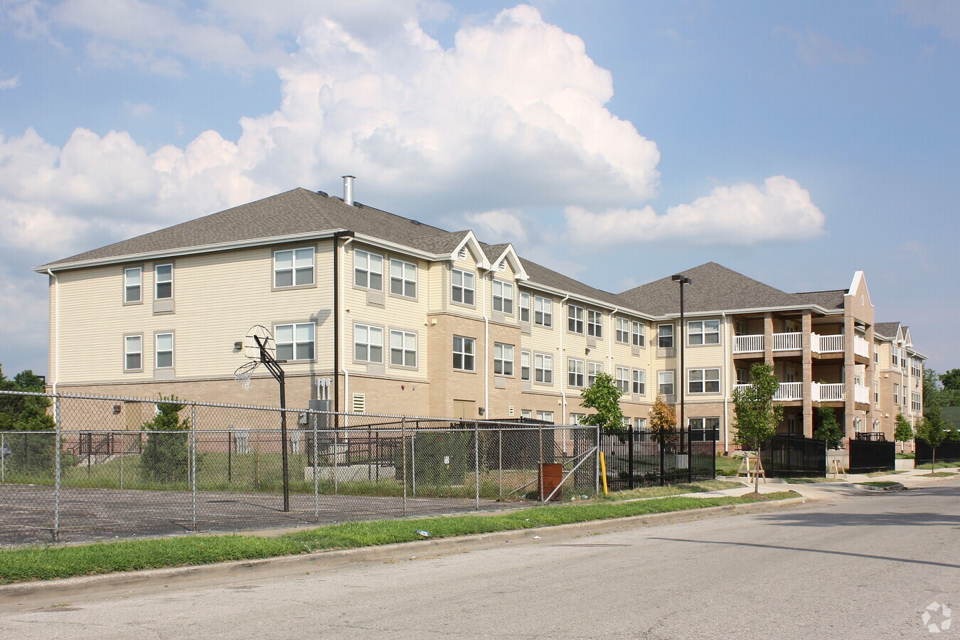 View from the west - Rush Senior Gardens Apartments