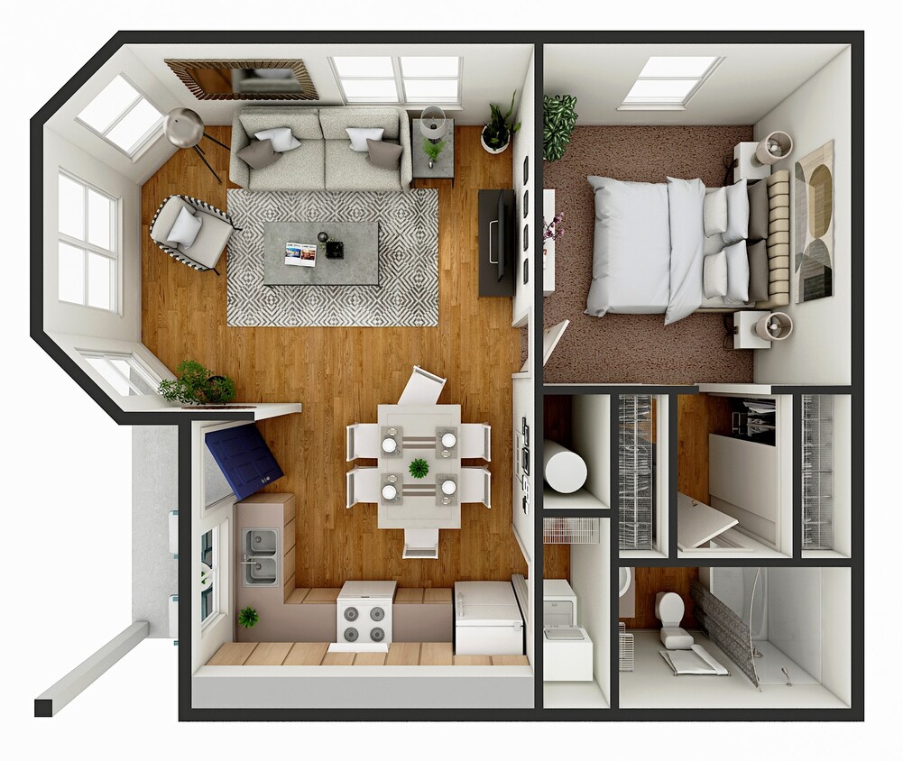 Floor Plan - HTG-1X1-MKT