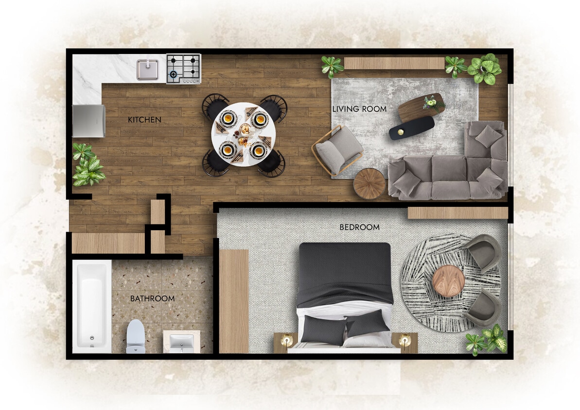 Floor Plan - One Bedroom