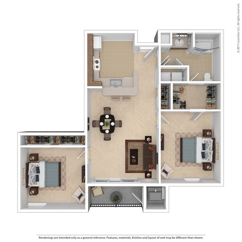 Floor Plan - 1 Bedroom Traditional with Den