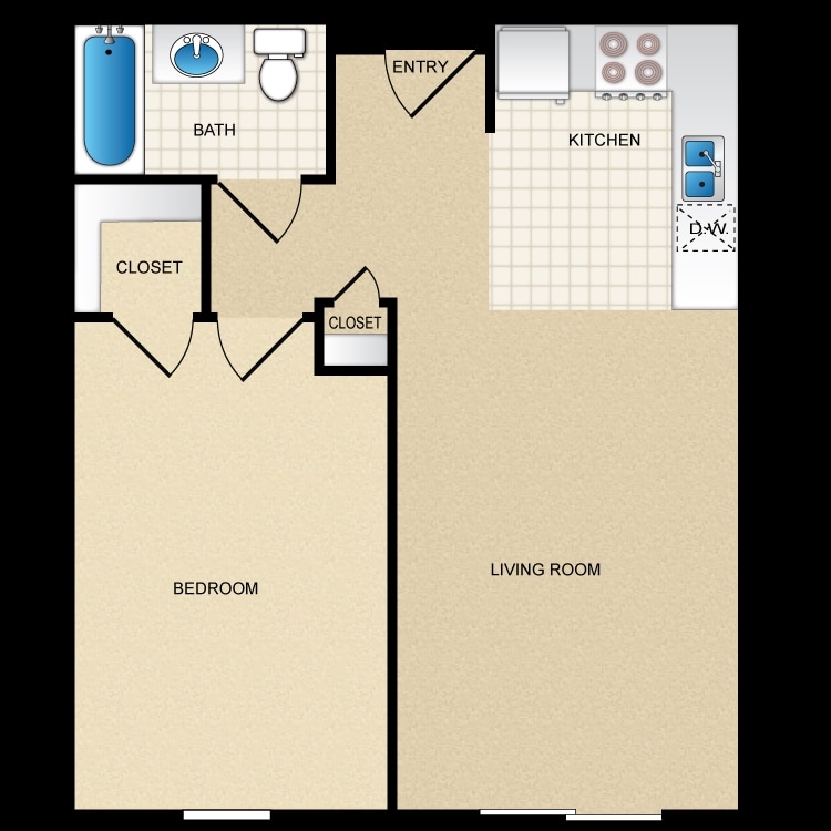 1BR/1BA