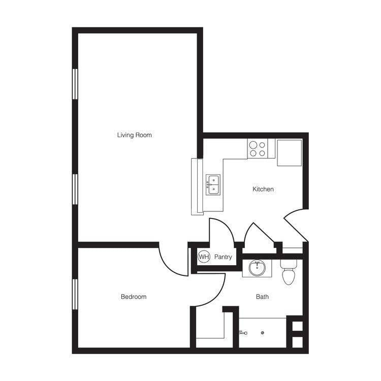 The Marilyn: 1 Bed - 1 Bath - The Marilyn