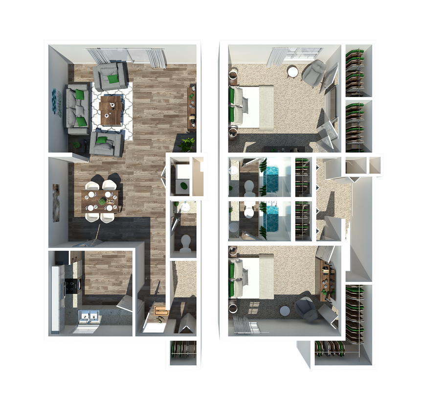 2 Bedroom 2.5 Townhome - 2 Bedroom 2.5 Bath Townhome