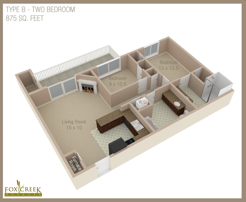 Type B - 2 Bedroom