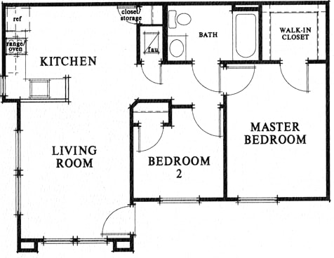 2BR/1BA - 2 Bedroom