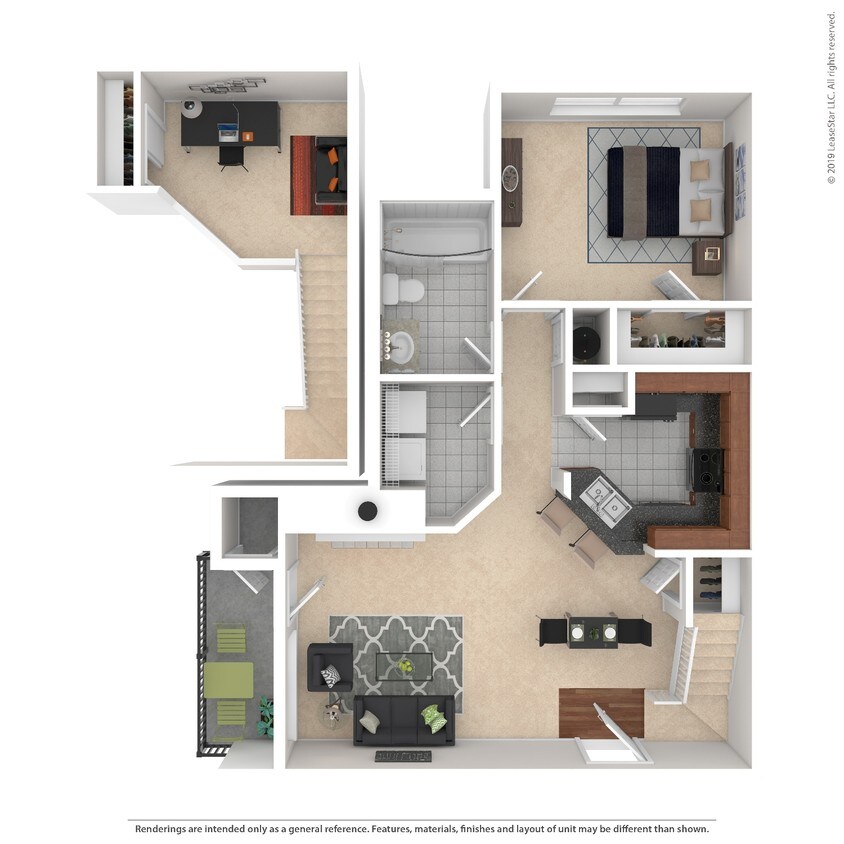 Floor Plan - 1 Bedroom 1 Bathroom Loft