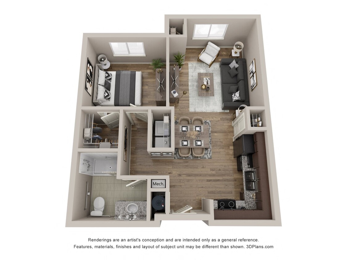 Floor Plan - 1/1 Bedroom