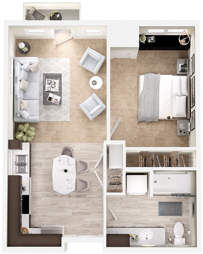 Floor Plan - 1x1 - B1