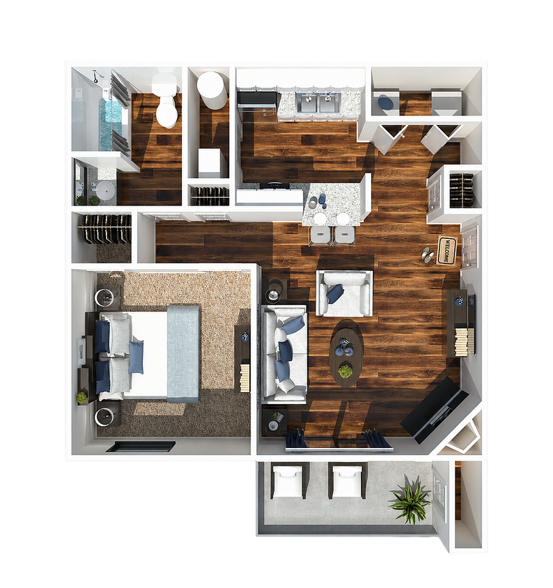 1 Bedroom 1 Bathroom - Sugar Maple