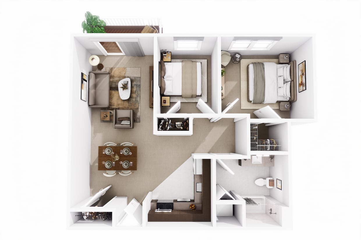2 OP Floor Plan. 2 Bedroom, 1 Bath. - 2 - OP