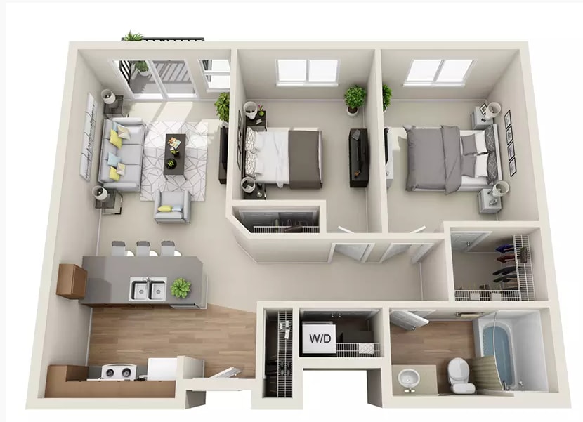 Floor Plan - 2x1 - C1