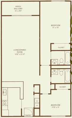 2 Bedrooms 2 Baths - 2Bed/2Bath 5th Floor