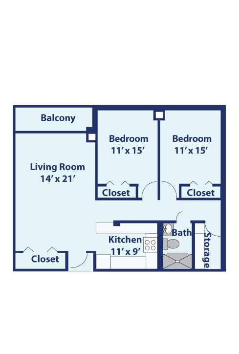 Floor Plan - Two Bedroom