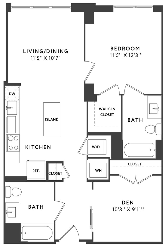 Floor Plan - 2 Bed 2 Bath C04A HC