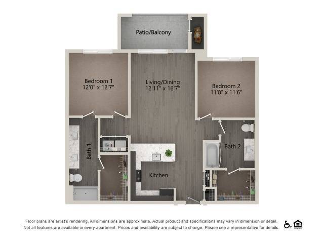 2 Bedroom 2 Bathroom 2V - Villa 1