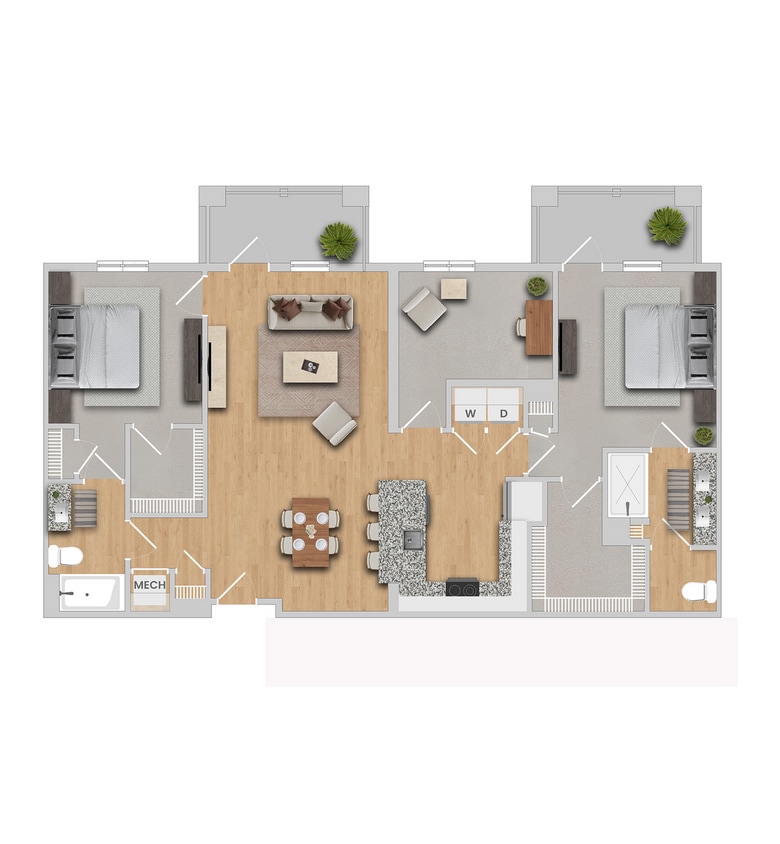 Dogwood IL | 2x2 | 1399 sf - DOGWOOD