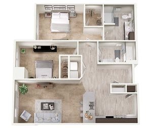 Floor Plan - 2x2 - D6