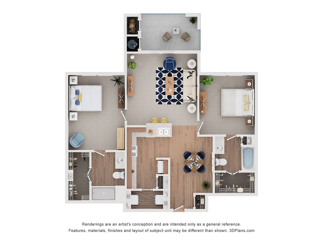 Floor Plan - Two Bedroom - Dorsey