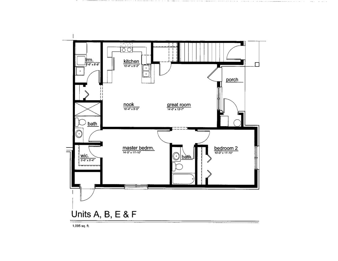 Floor Plan - A, B, E & F Style