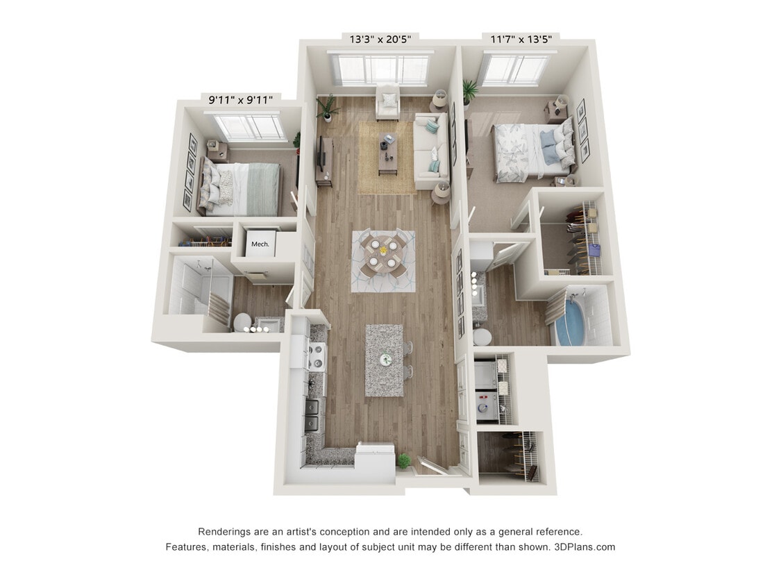 Floor Plan - Two Bedroom D