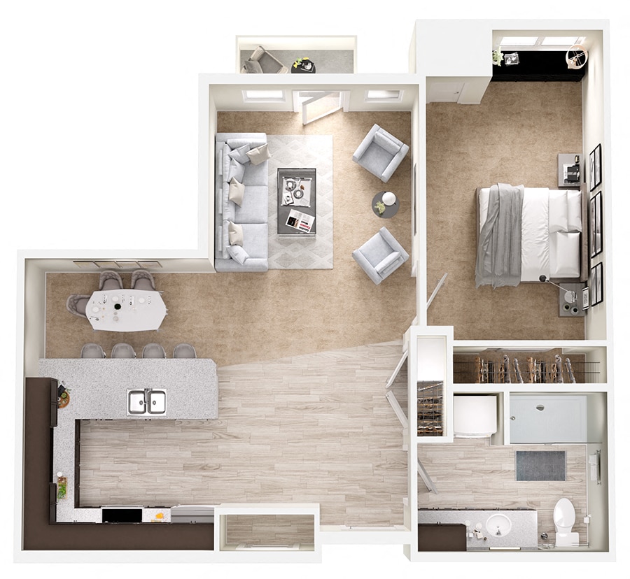 Floor Plan - 1x1- BS3