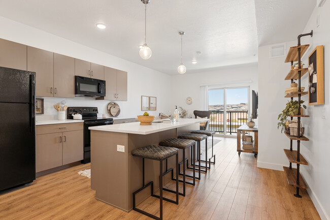 Great room layout in Crimson - Sky at Brio, an Active Adult (62+) Community Apartments