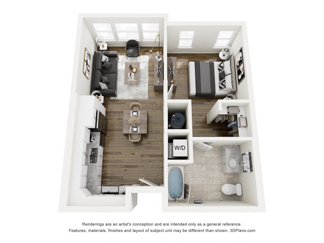 Floor Plan - 1 Bedroom