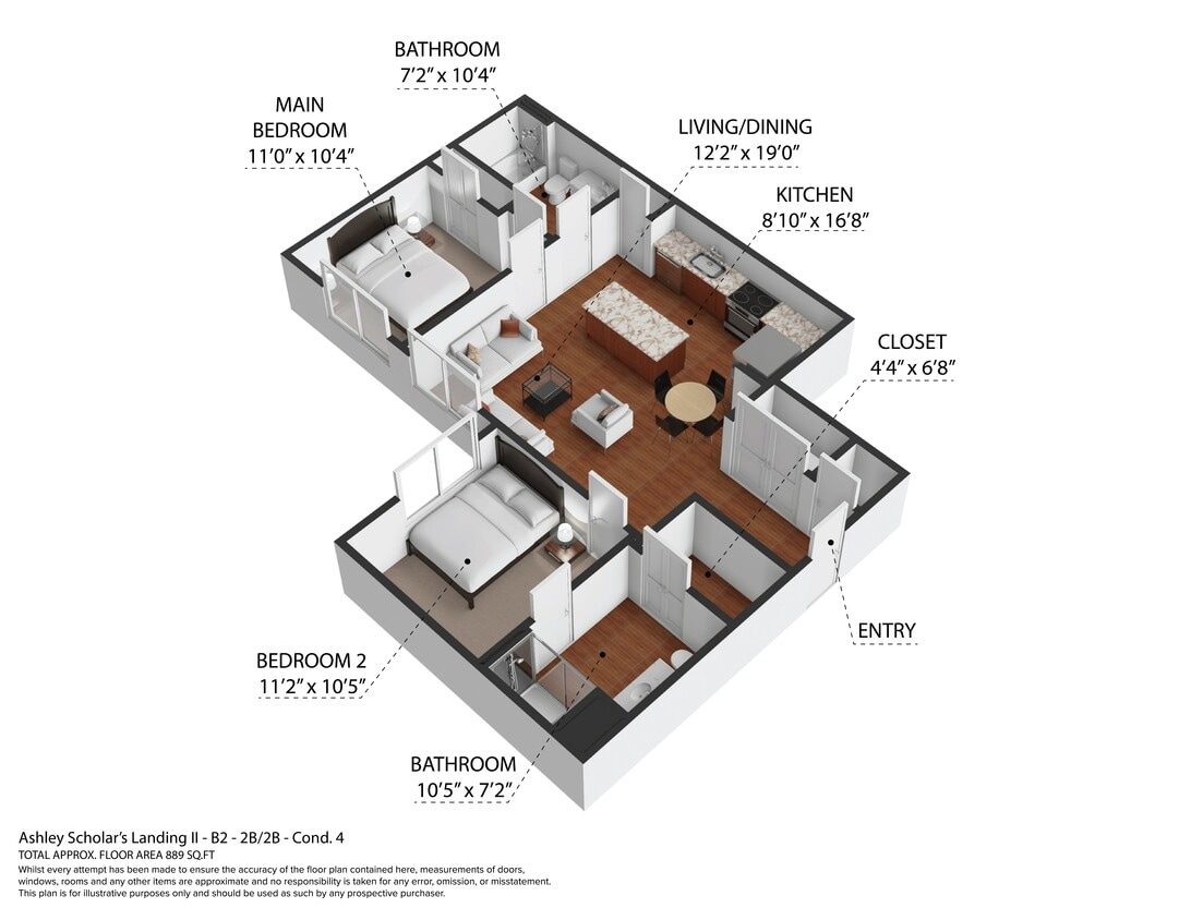 Floor Plan - 2-Bedroom