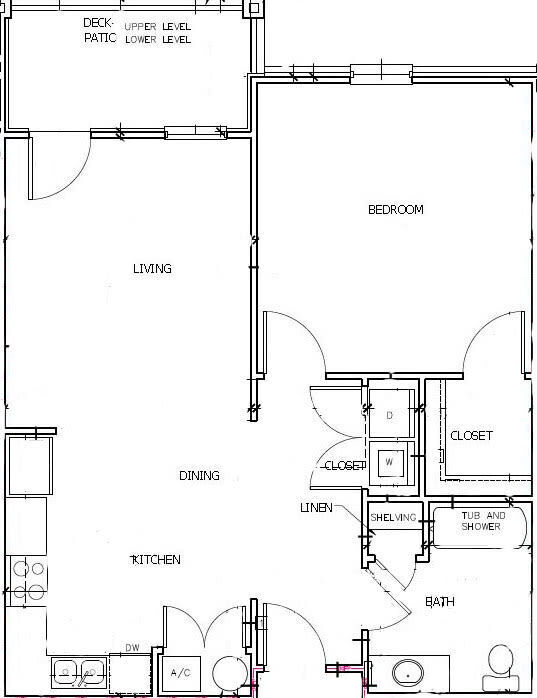 Floor Plan - 1 Bdrm
