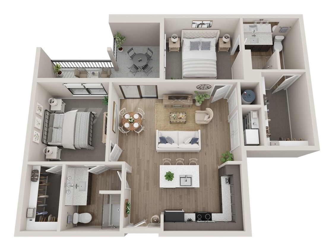 B2 | 2x2 | 1055 sq ft - B2