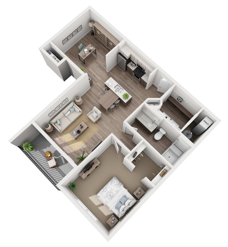 Plan-Forte-A7.jpg - One Bedroom