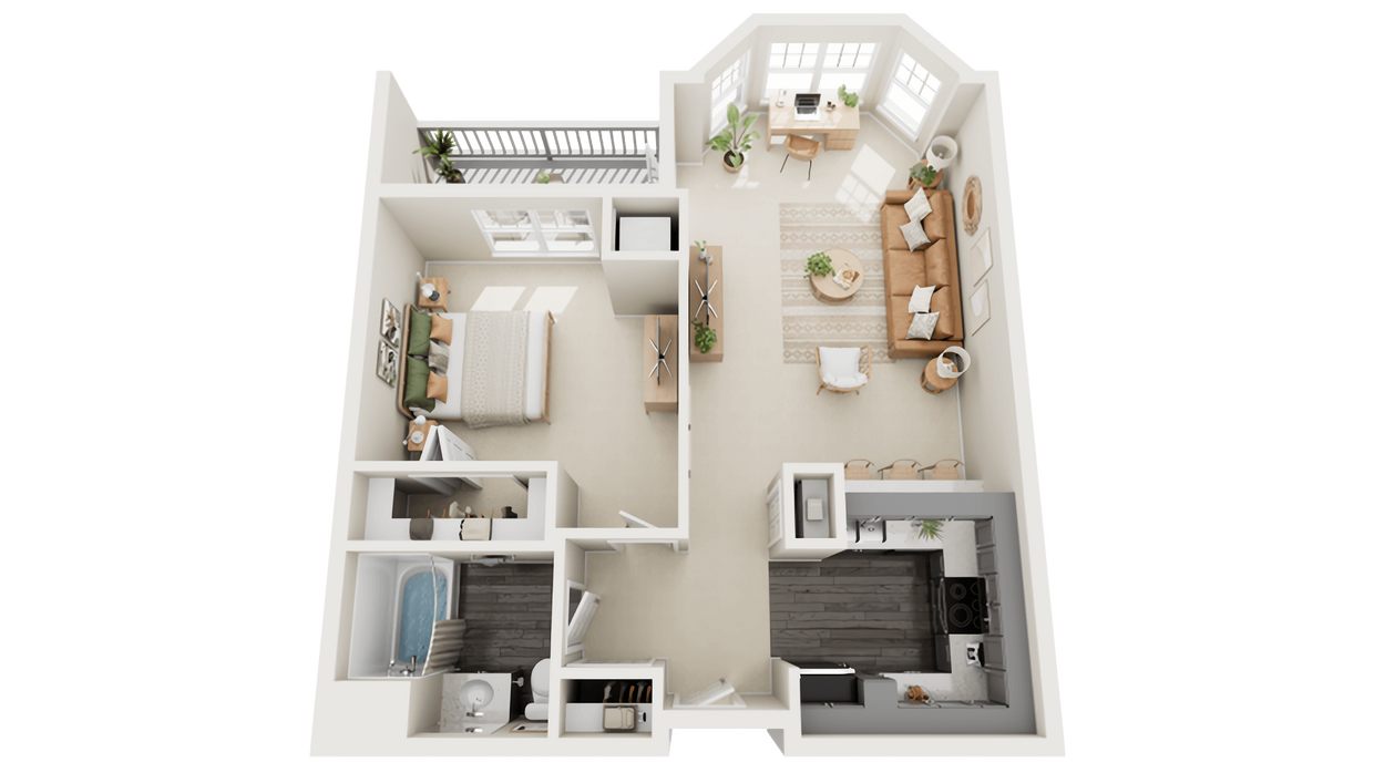 Floor Plan - One Bedroom