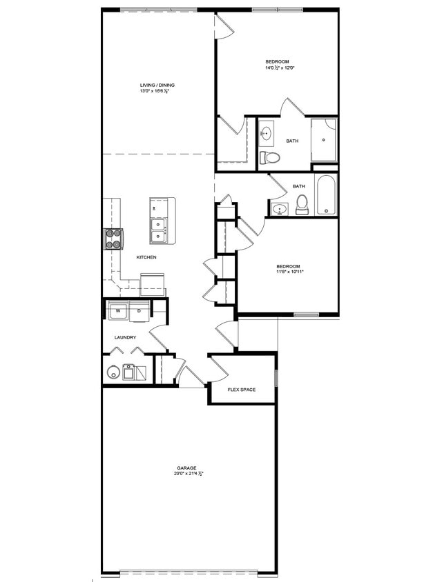 Ridgeview 2 bed 2 Bath 1117 Sq Ft - Ridgeview