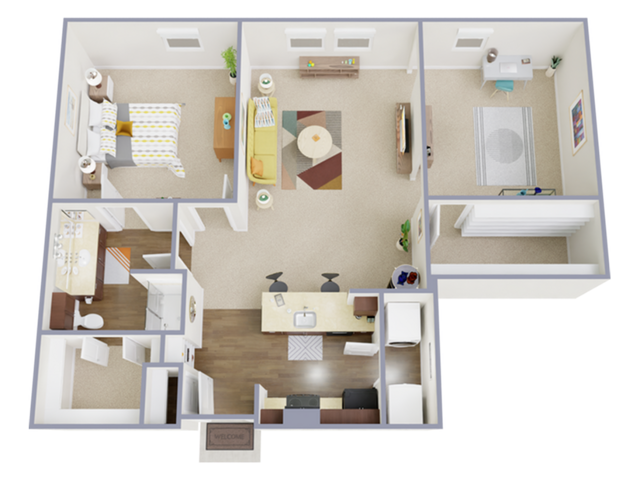 1 Bedroom, 1 Bathroom - 1 Bed, 1 Bath (140% Income Restricted)