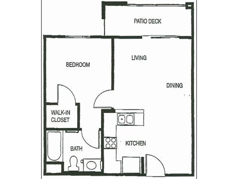 Floor Plan - 1x1-584