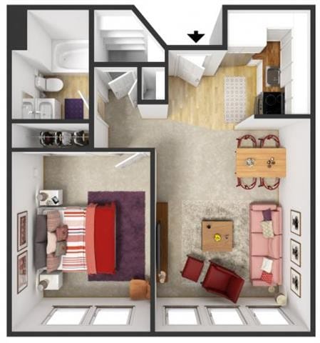 Floor Plan - One bedroom